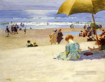 Hourtide Impressionist beach Edward Henry Potthast Oil Paintings